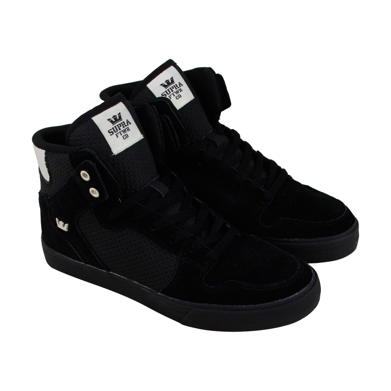 Saml op støj Montgomery Supra Vaider 08206-029-M Mens Black Suede Mid Top Lace Up Skate Sneake -  Ruze Shoes