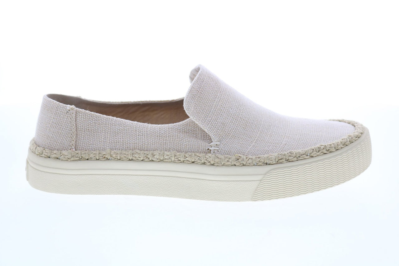 Toms Sunset 10011801 Womens Beige Canvas Slip On Lifestyle Sneakers Sh ...