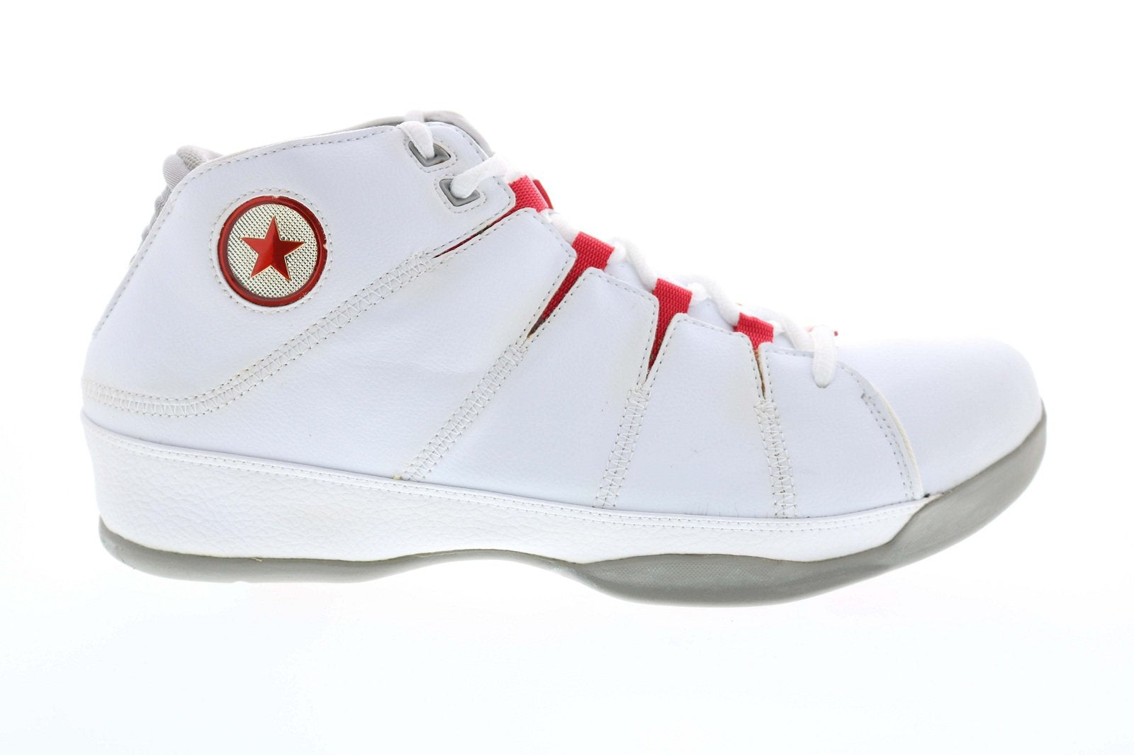 Converse Conv For Three Mid 102619 Mens White Leather Basketball Sneak -  Ruze Shoes