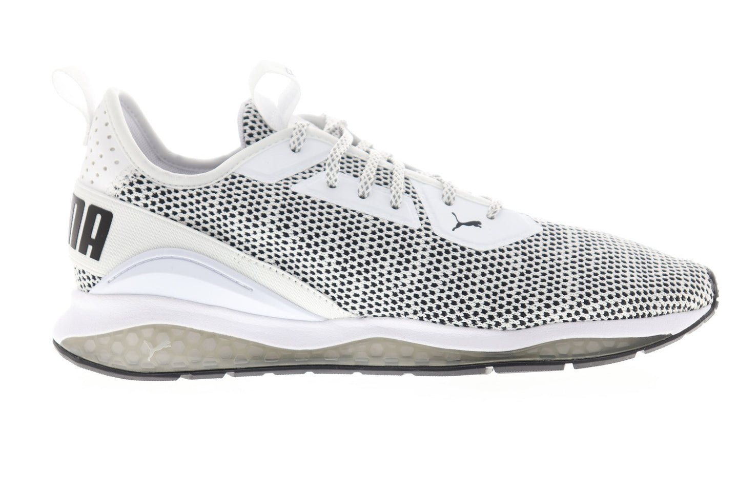 Puma Cell Descend 19167407 Mens White Canvas Lace Up Athletic Running ...