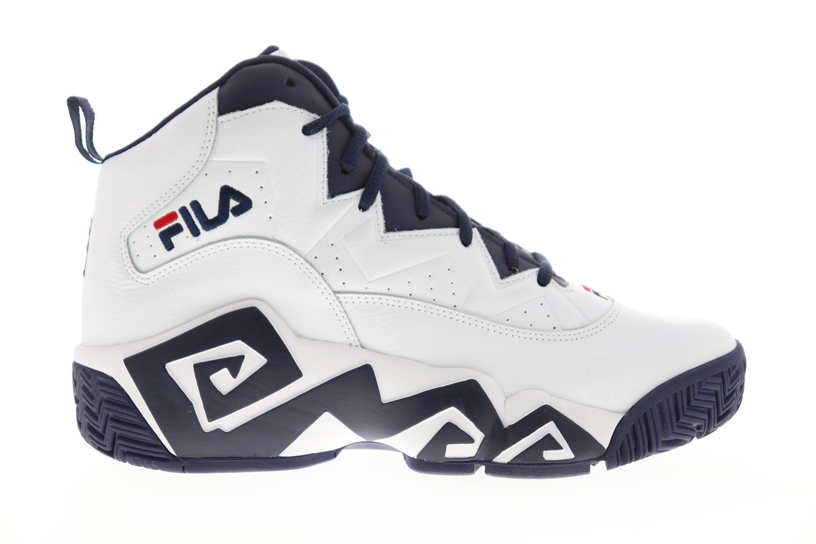 Fila Mb 1BM00055-125 Mens White Leather Gym High Top Basketball Sneake ...
