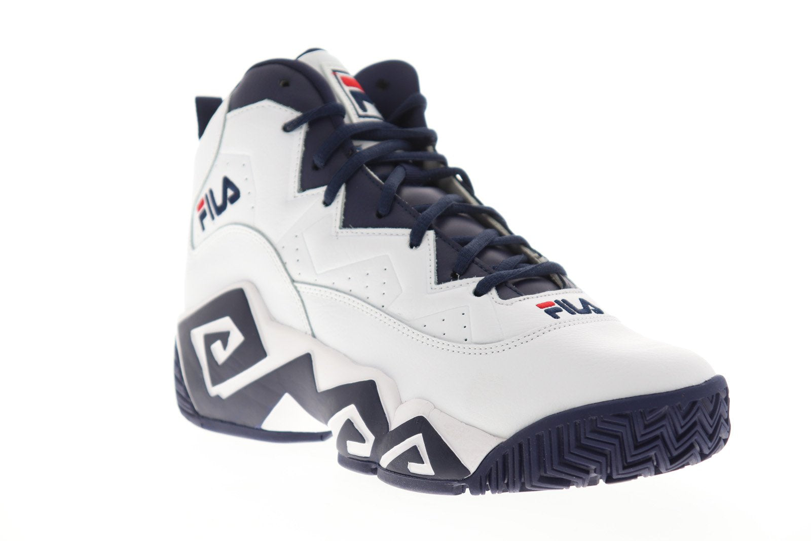 Fila Mb 1BM00055-125 Mens White Leather Gym High Top Basketball Sneake ...