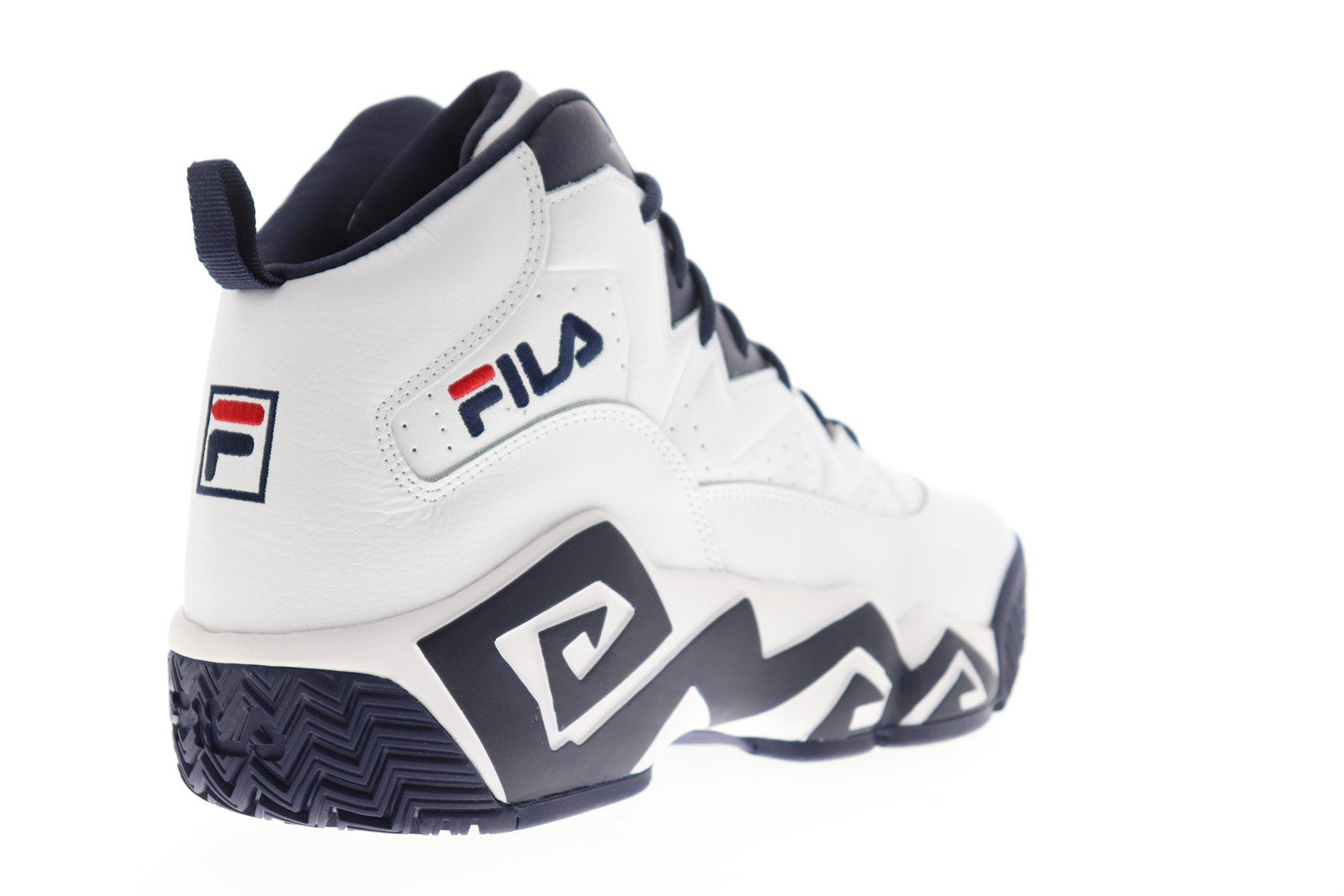 Fila Mb 1BM00055-125 Mens White Leather Gym High Top Basketball Sneake ...