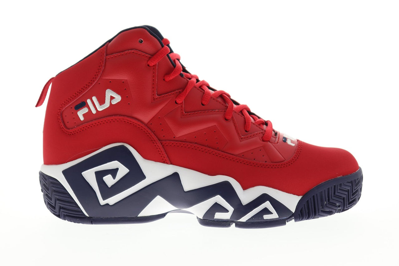 Fila MB 1BM00510-616 Mens Red Gym High Top Lace Up Basketball Sneakers ...