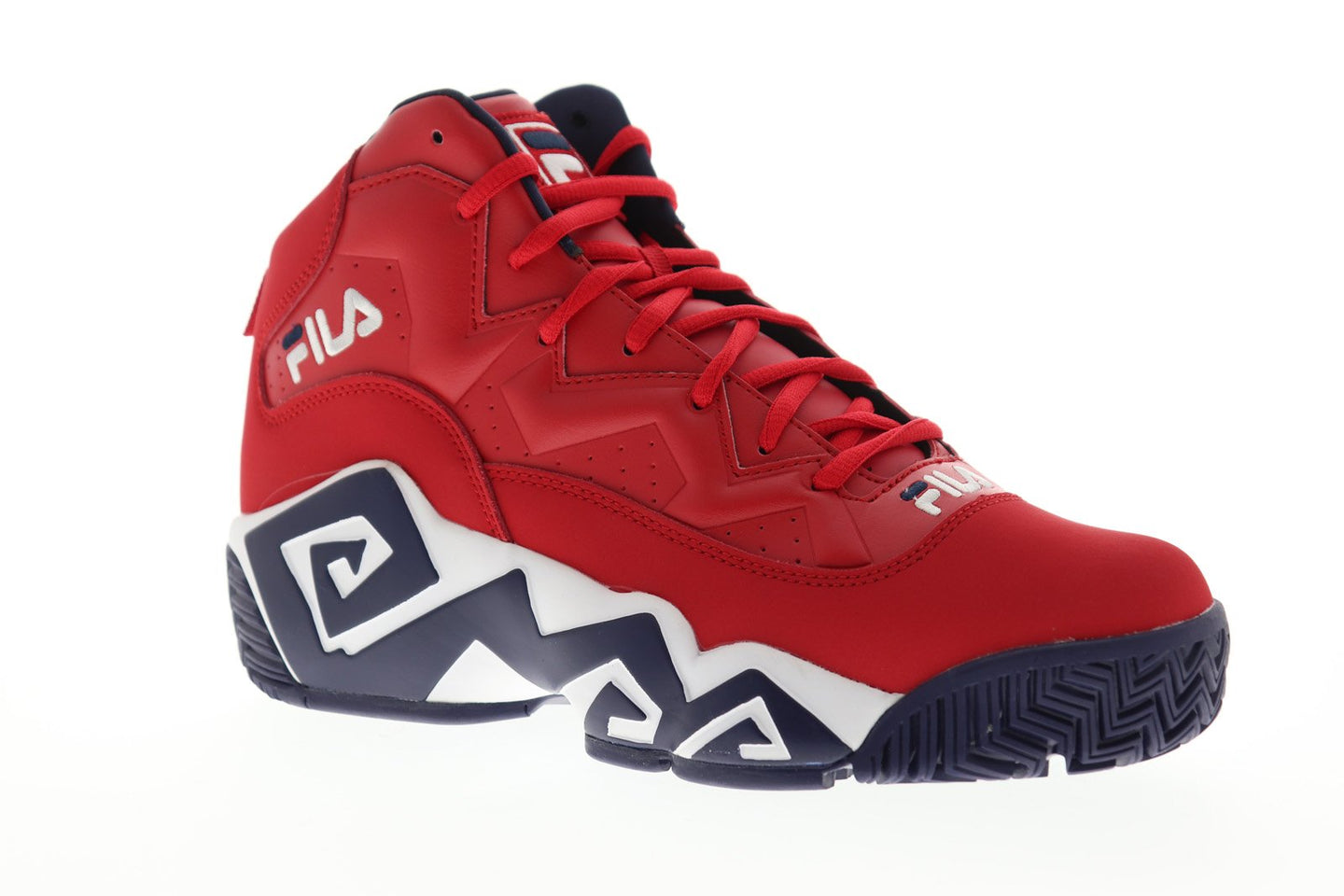 Fila MB 1BM00510-616 Mens Red Gym High Top Lace Up Basketball Sneakers ...