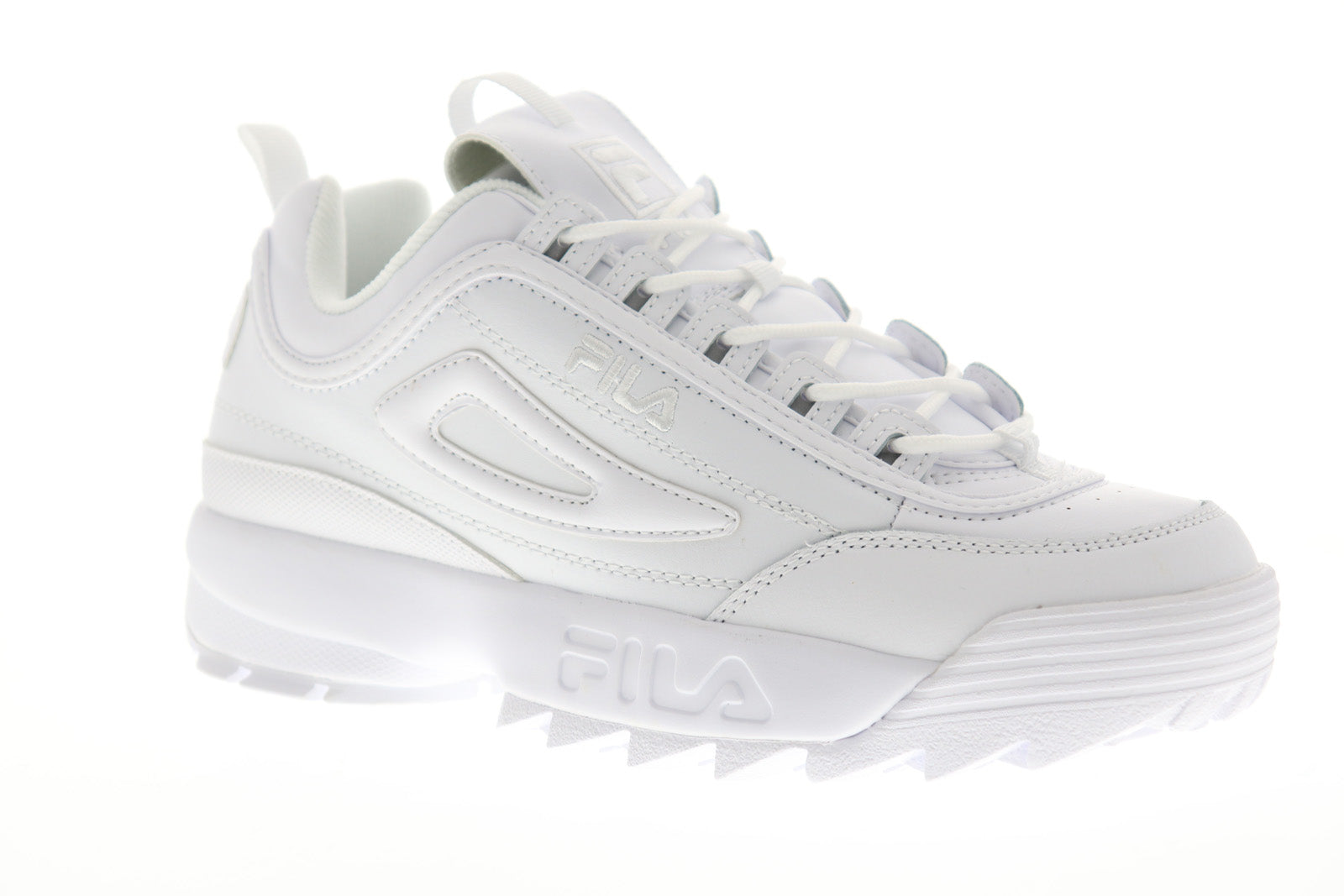 Fila Disruptor II Premium Mens White Leather Casual Lifestyle Sneakers ...
