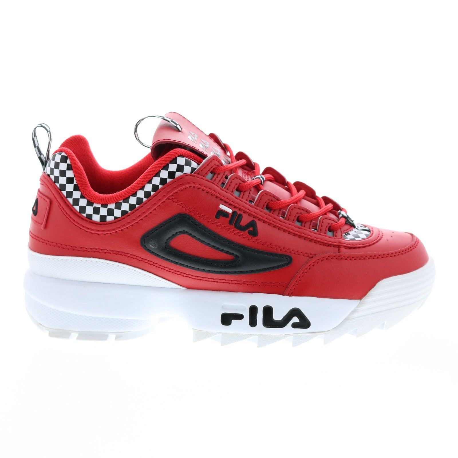 Disruptor II Premium Rt Cheker Mens Red Lifestyle Sneakers Shoes - Ruze Shoes