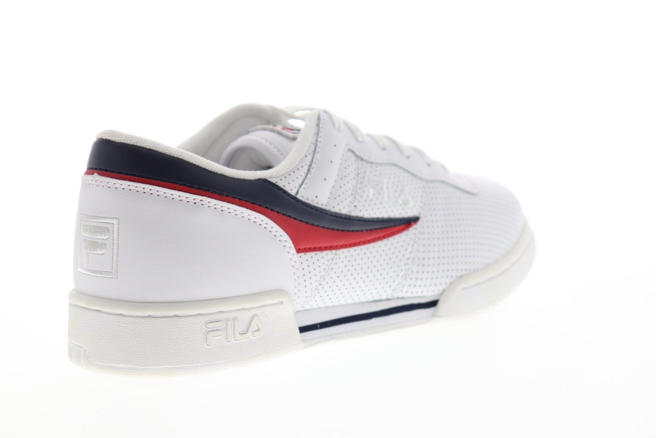 Fila Original Fitness Perf Mens White Leather Casual Lifestyle Sneaker ...