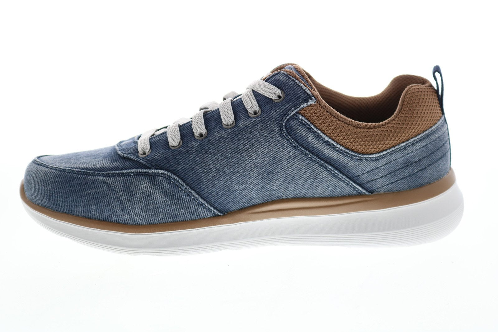 Skechers Delson 2.0 Kemper 210024 Mens Blue Canvas Lifestyle Sneakers ...