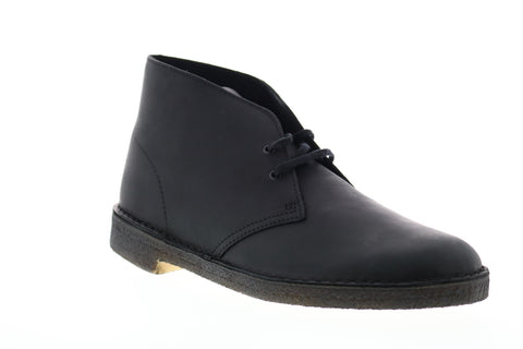 Desert 26103683 Mens Black Leather Lace Up Desert - Ruze Shoes