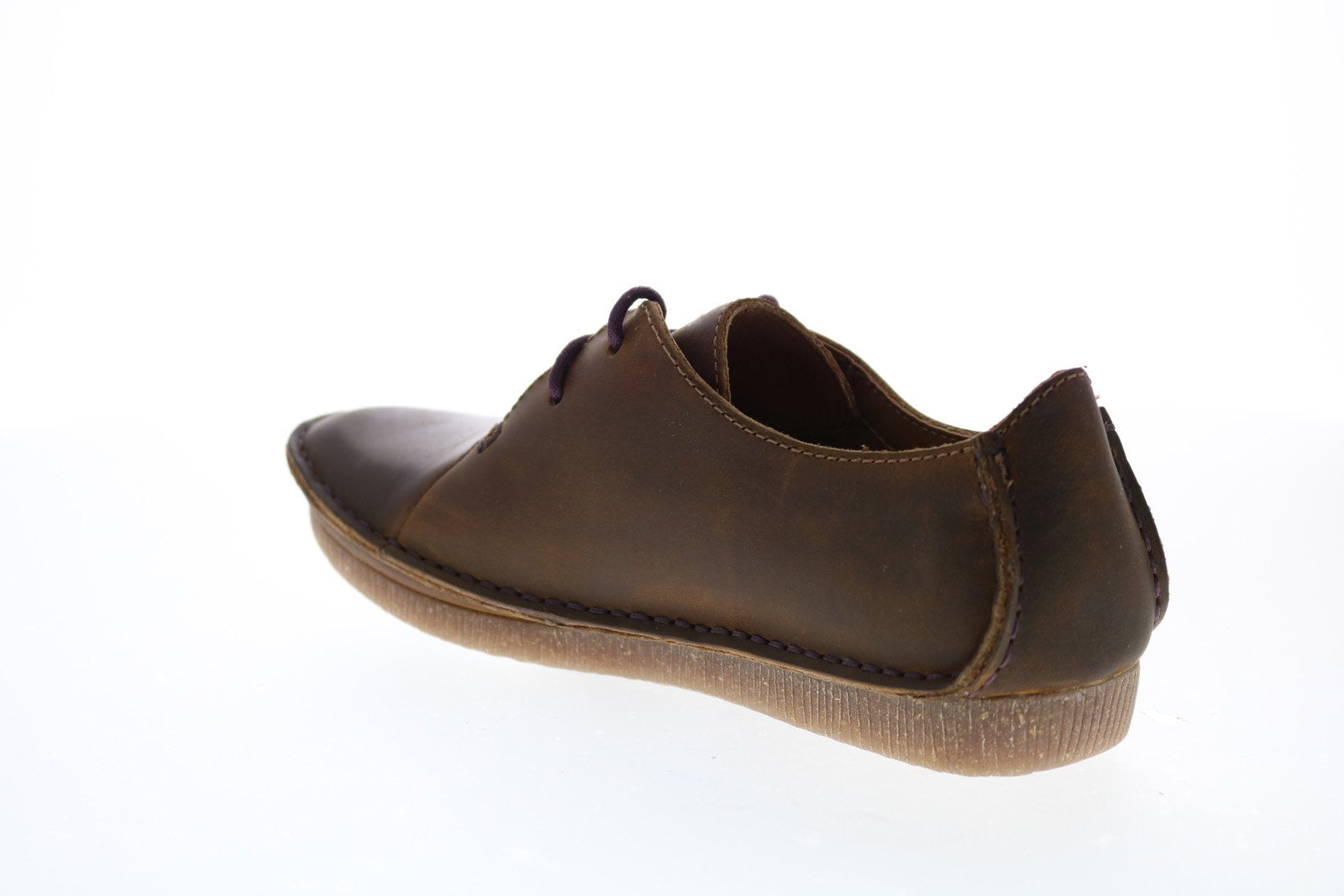 Clarks Janey Mae 26112617 Womens Brown Leather Oxford Flats Shoes ...