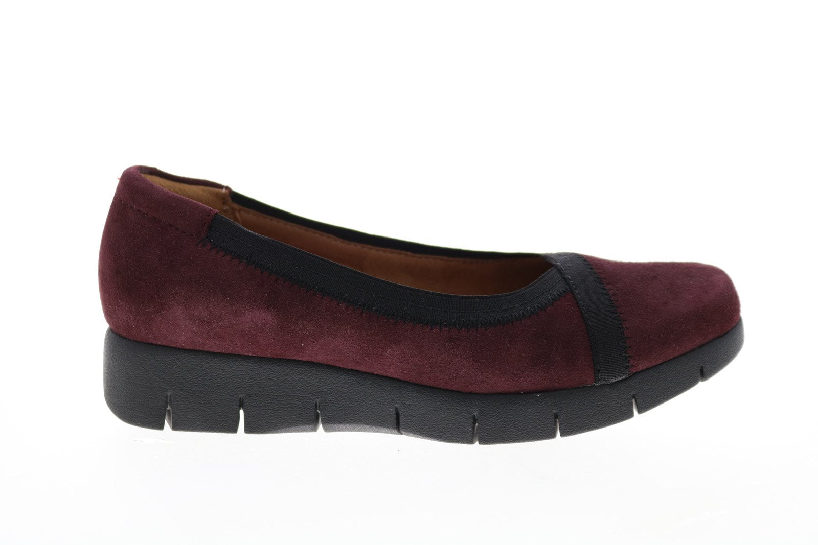 Clarks Daelyn Hill 26113586 Womens Burgundy Suede Slip Ballet - Ruze Shoes