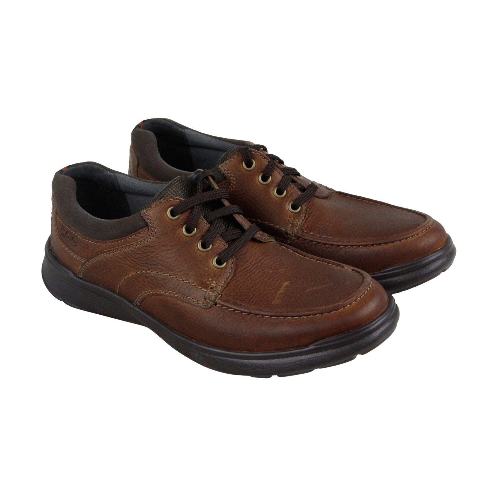 Clarks Cotrell Edge 26119804 Mens Brown Wide 2E Leather Lifestyle Snea ...