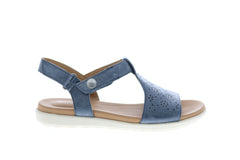 Clarks Un Reisel Mae 26133563 Womens Blue Nubuck Slingback Sandals Shoes