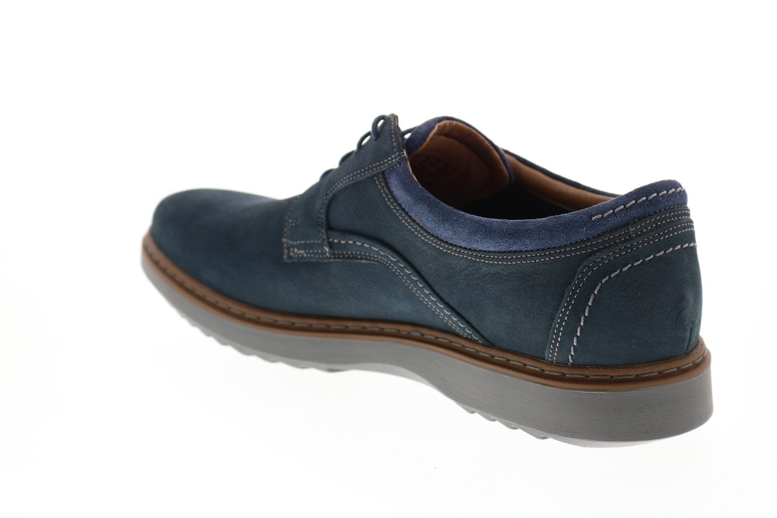 Un Geo Lace 26136755 Mens Blue Oxfords & Lace Ups Plain Toe Sho - Ruze Shoes