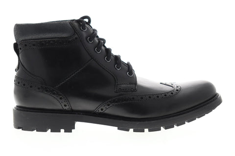 Clarks Curington Rise Mens Black Leather High Top Casual Dres - Ruze Shoes