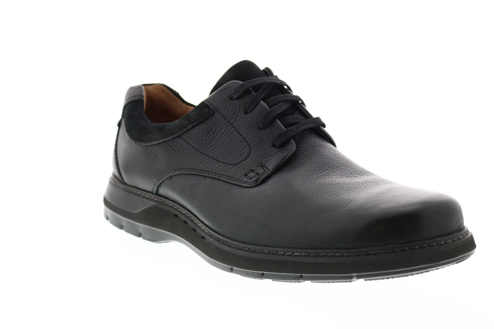 Clarks Un Ramble Lo Mens Black Extra Wide Oxfords & Lace Ups Plain Toe ...