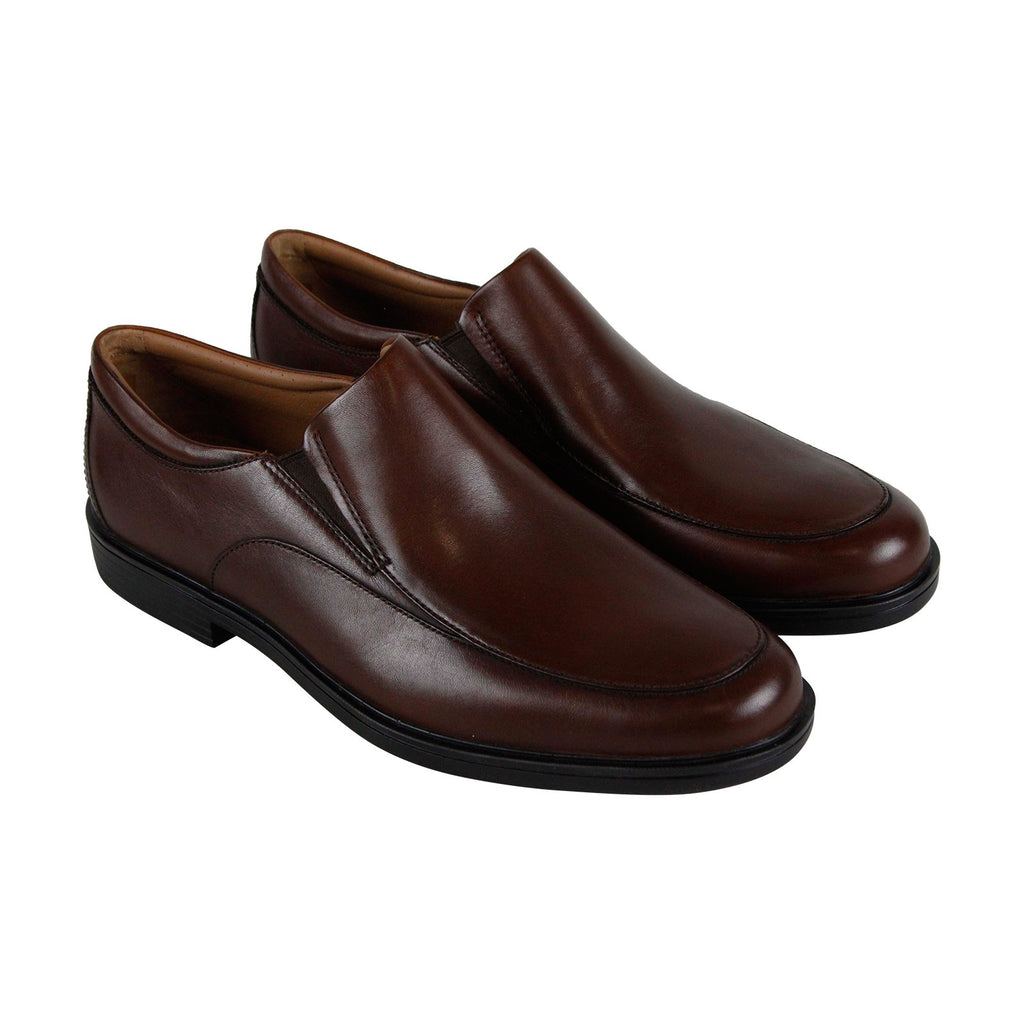 Clarks Un Aldric Walk Mens Brown Leather Casual Dress Slip On Loafers ...