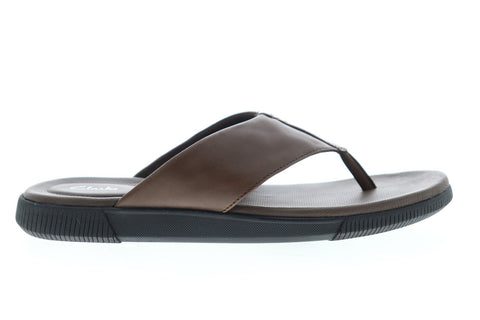 clarks mens leather flip flops