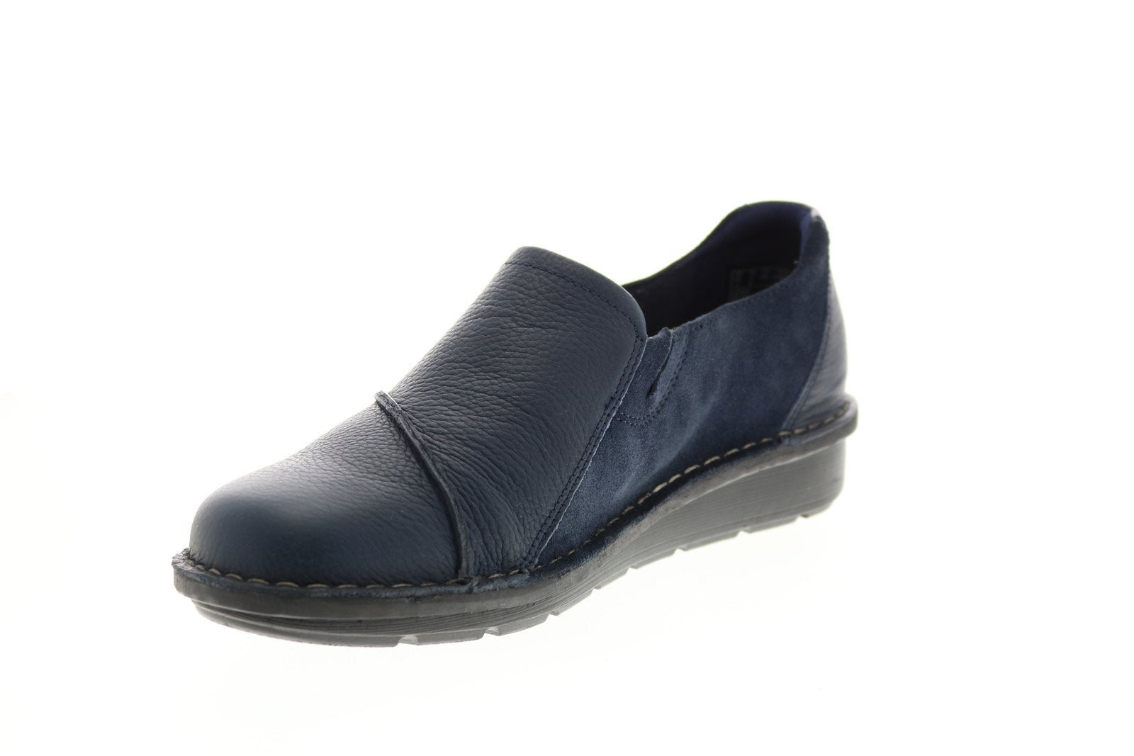 Clarks Michela Opal 26146344 Womens Blue Leather Slip On Loafer Flats ...