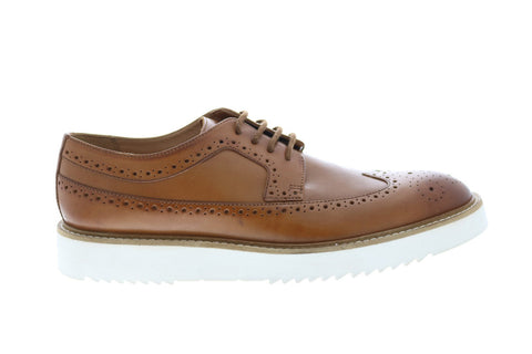 Clarks Limit Mens Brown Leather Oxfords Wingtip Brogue Shoes - Shoes