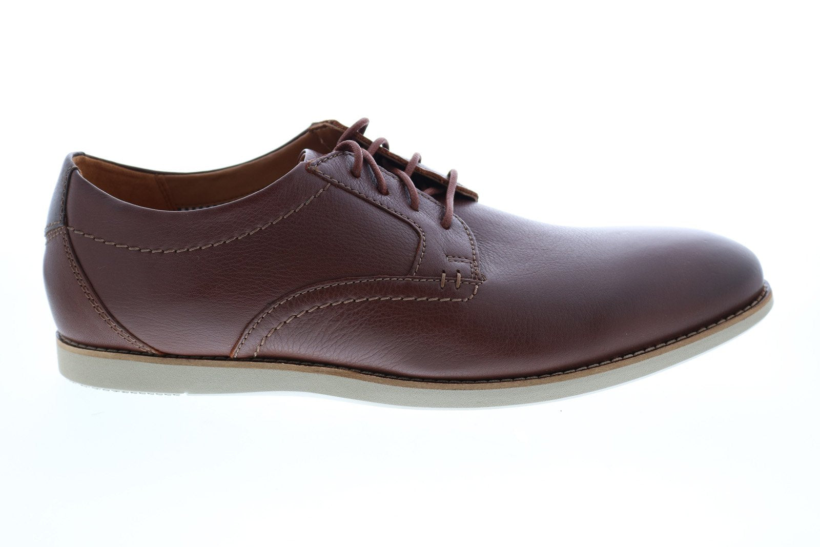 Clarks Raharto Plain Mens Brown Wide Ups Plain Shoe - Ruze Shoes