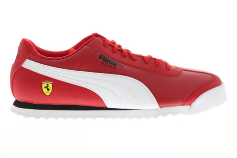 Puma Scuderia Ferrari Roma Mens Red Motorsport Low Top Sneakers Shoes ...