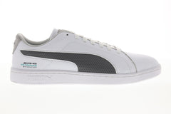 Puma Mapm Smash V2 Mens White Leather Low Top Lace Up Sneakers Shoes