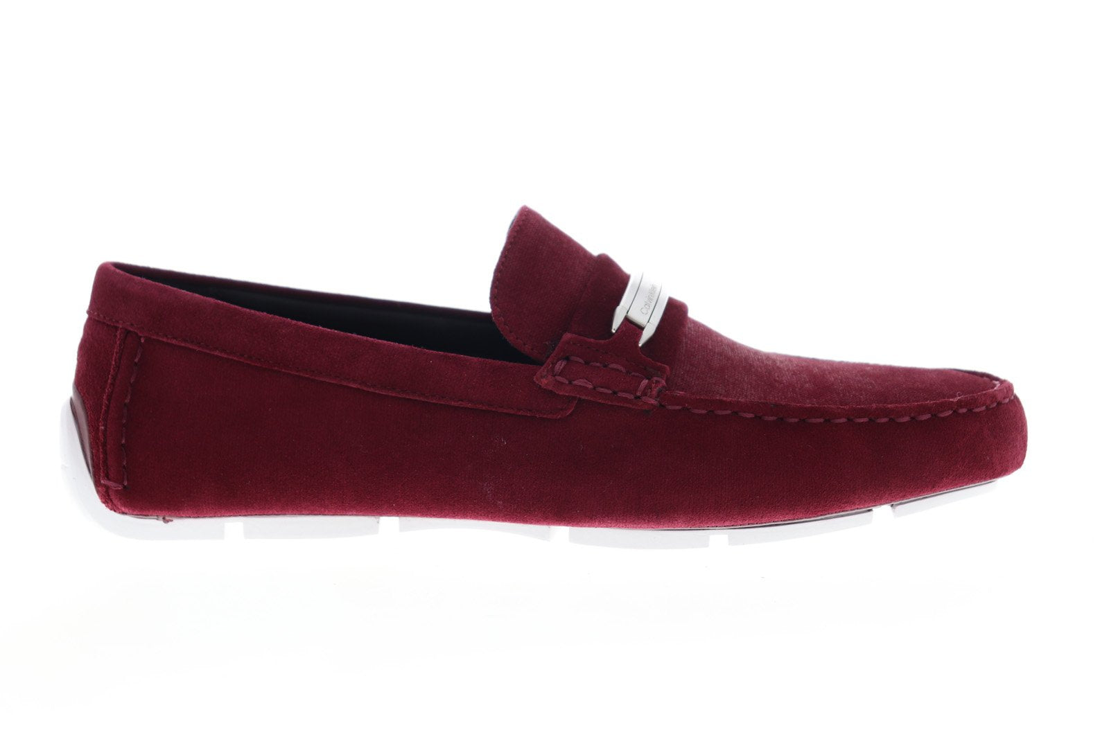 Dodelijk last cursief Calvin Klein Kolton Mens Burgundy Suede Loafers & Slip Ons Moccasin Sh -  Ruze Shoes