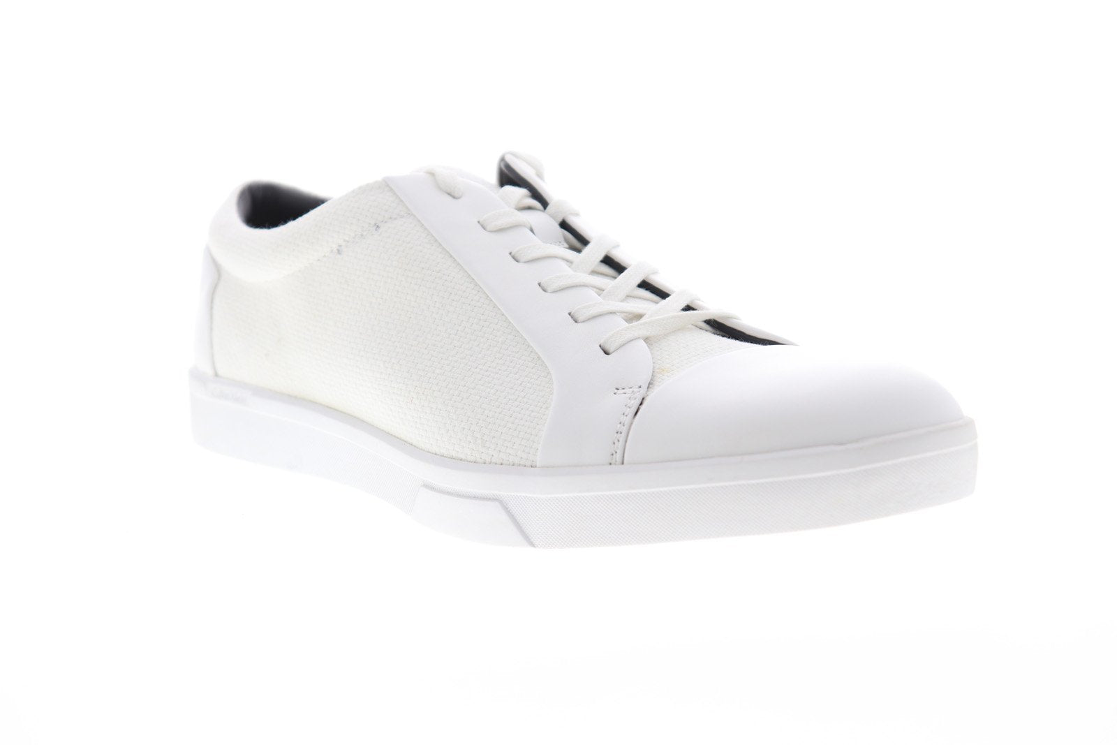 geroosterd brood Accommodatie Intuïtie Calvin Klein Igor Nappa Calf 34F1509-WHT Mens White Designer Sneakers -  Ruze Shoes
