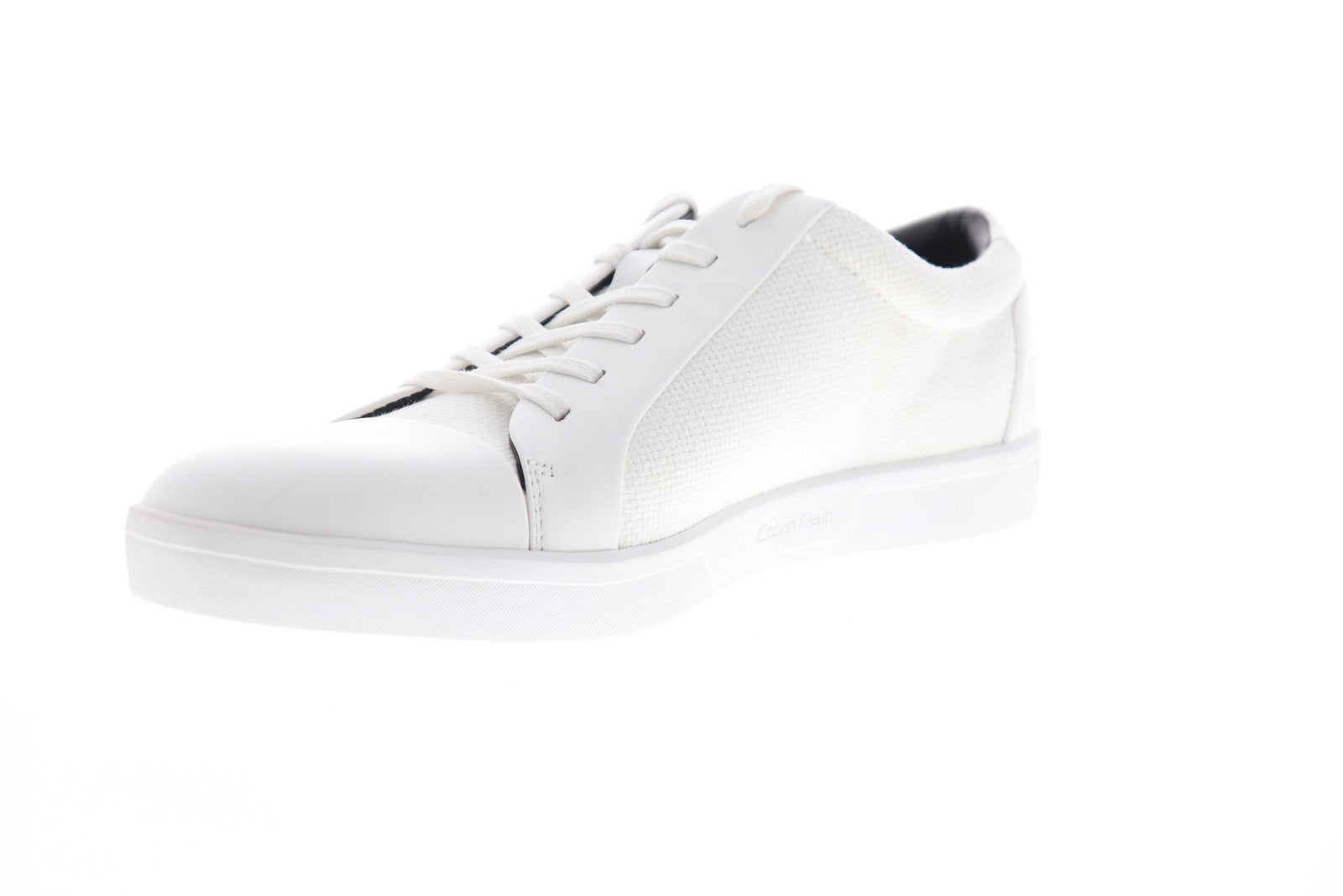 geroosterd brood Accommodatie Intuïtie Calvin Klein Igor Nappa Calf 34F1509-WHT Mens White Designer Sneakers -  Ruze Shoes
