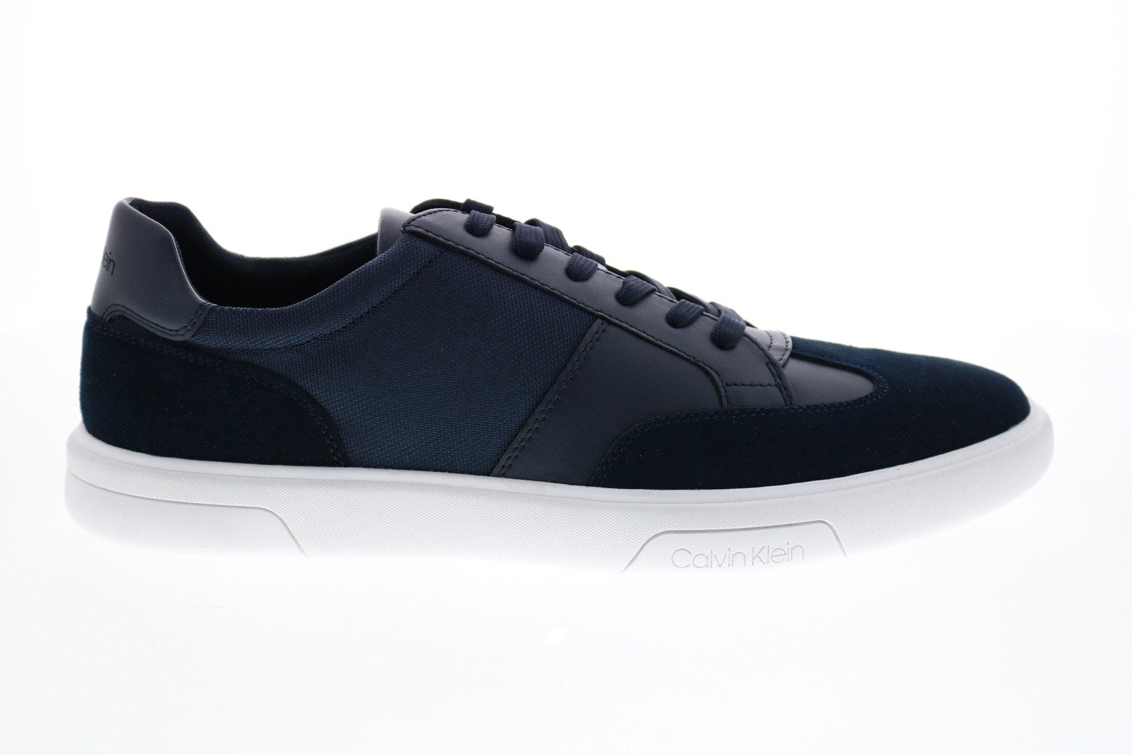 Calvin Klein Gaius Silky Suede Ballistic Nylon Mens Blue Sneakers Shoe -  Ruze Shoes