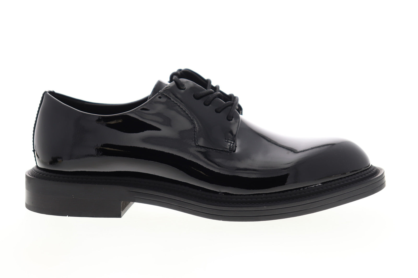 Calvin Klein Callen 34F0729-BLK Mens Black Low Top Plain Toe Oxfords Shoes  7 - Ruze Shoes