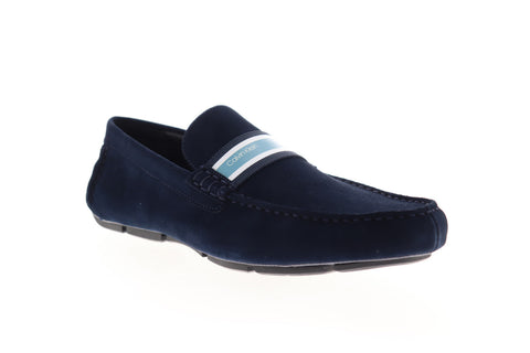pleegouders noedels Patch Calvin Klein Kashton Calf 34F0992-DNY Mens Blue Suede Moccasin Loafers -  Ruze Shoes