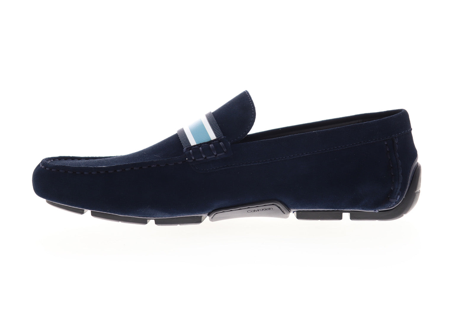 Calvin Klein Kashton 34F0992-DNY Mens Blue Suede Loafers Ruze Shoes