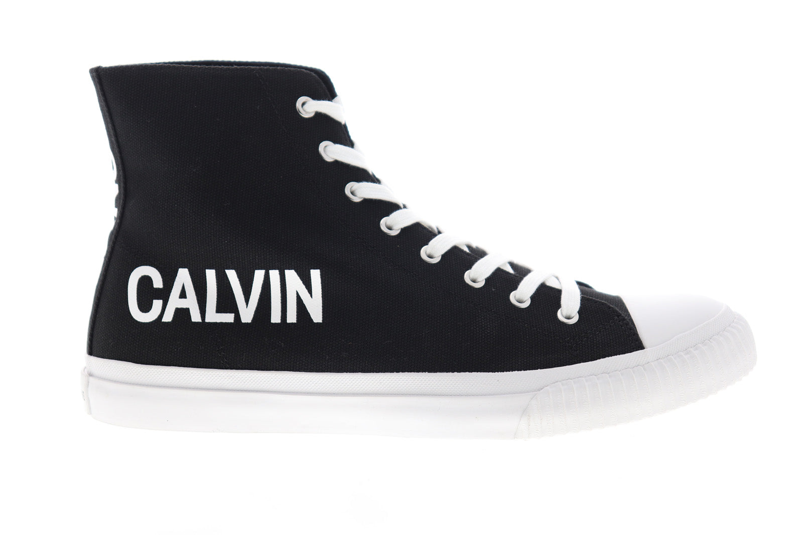 Calvin Klein Iacopo 34S0597-BLK Mens Black Canvas Designer Sneakers Sh -  Ruze Shoes