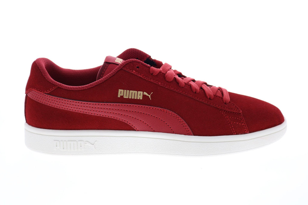 Puma Smash V2 36498947 Mens Red Suede Lace Up Lifestyle Sneakers Shoes ...