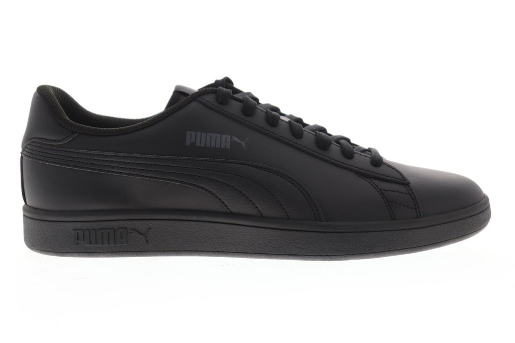 Puma Smash V2 Leather 36521506 Mens Black Classic Low Top Sneakers Sho ...