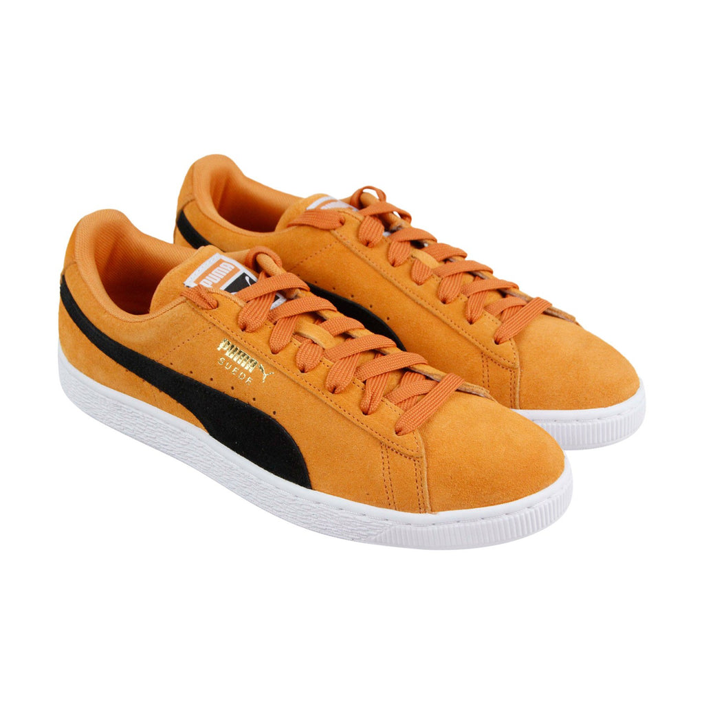 Puma Suede Classic 36534767 Mens Orange Lace Up Low Top Sneakers Shoes ...