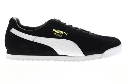 Roma Suede 36543701 Mens Black Low Up Lifestyle Sneakers - Ruze