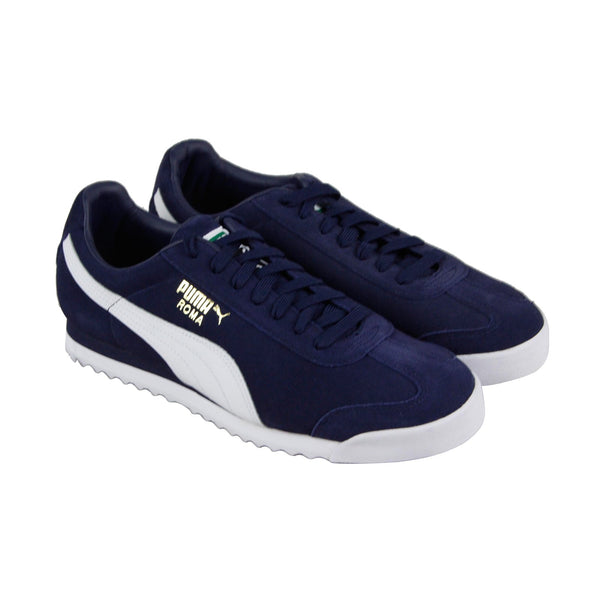 Identidad Disminución No autorizado Puma Roma Suede 36543702 Mens Blue Lace Up Lifestyle Sneakers Shoes - Ruze  Shoes