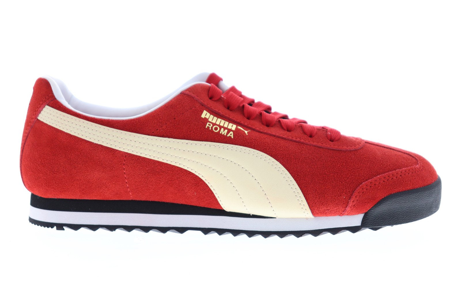 Puma Roma Suede Mens Red Suede Low Top Lace Up Sneakers Shoes - Ruze Shoes