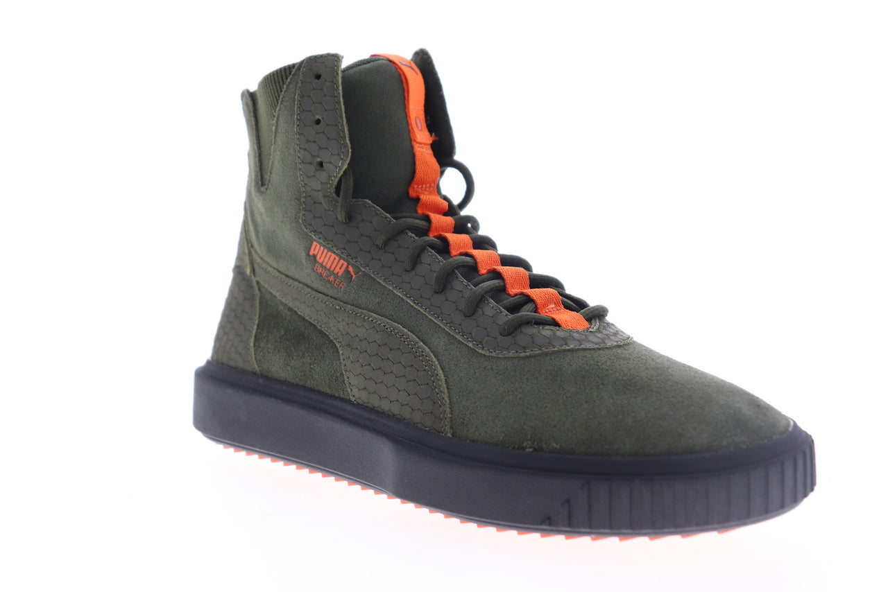 Puma Breaker Hi FOF 36771401 Mens Green Suede High Top Lifestyle Sneak ...