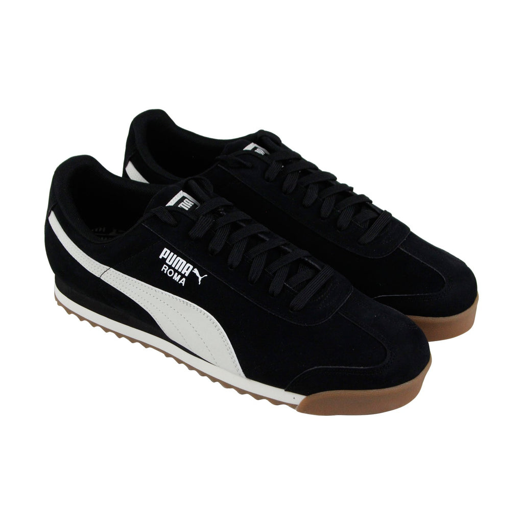 Puma Roma Smooth Nubuck 36845504 Mens Black Classic Low Top Sneakers S ...