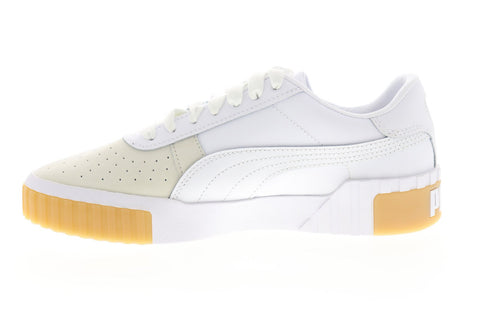 Puma Cali Exotic 36965301 Womens White Nubuck Leather Lifestyle Sneake Ruze Shoes