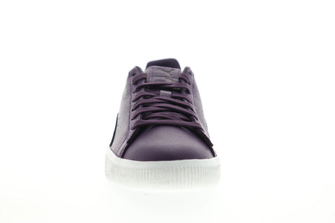 Puma Clyde X PRPS 37022501 Mens Purple Leather Lace Sneakers Shoes Ruze Shoes