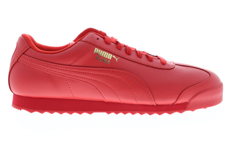 red leather pumas