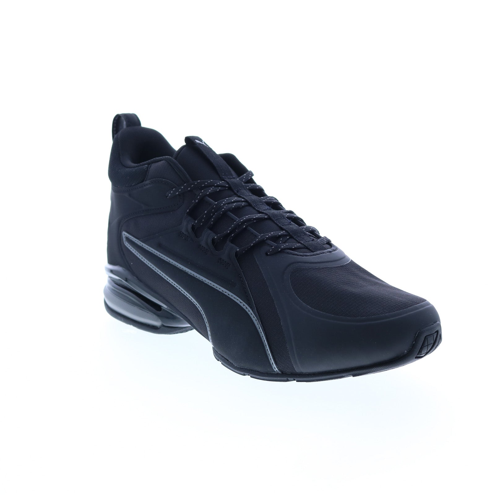 Puma Axelion Mid 37711901 Black Canvas Athletic Running - Shoes