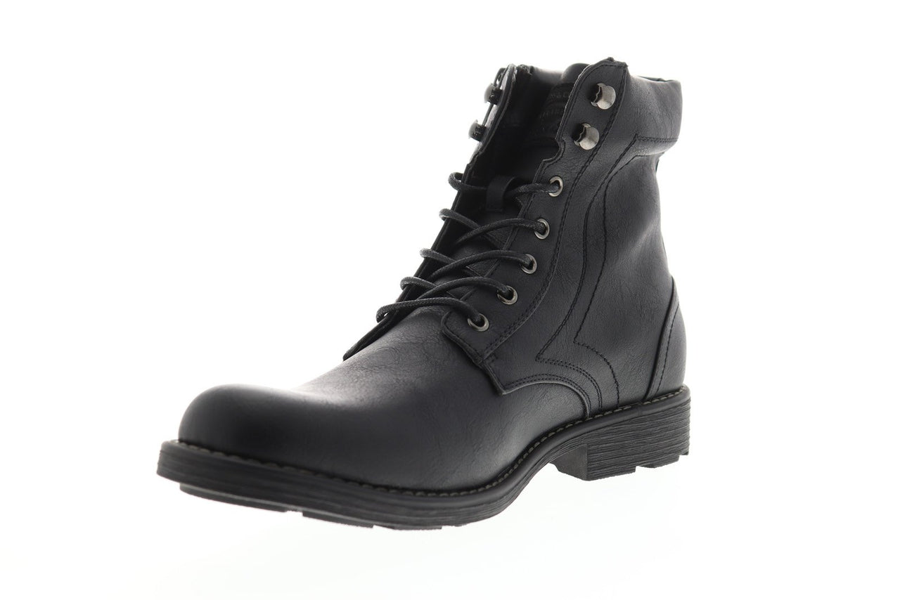 Levis Jacoby 518099-A48 Mens Black Leather Zipper Casual Dress Boots ...