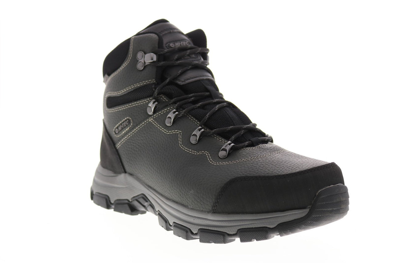 Hi-Tec Austin WP Steel Toe 57047 Mens Gray Leather Lace Up Work Boots ...